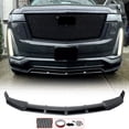 thumbnail image 2 of Front Bumper Splitter Lip V Style For 2021-2025 Cadillac Escalade Sport Carbon Fiber Color ABS, 2 of 17