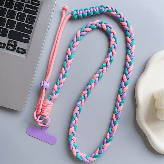 Woven Mobile Phone Lanyard Crossbody Can Carry Colorful Phone Lanyard Strap Hanging Chain Pendant