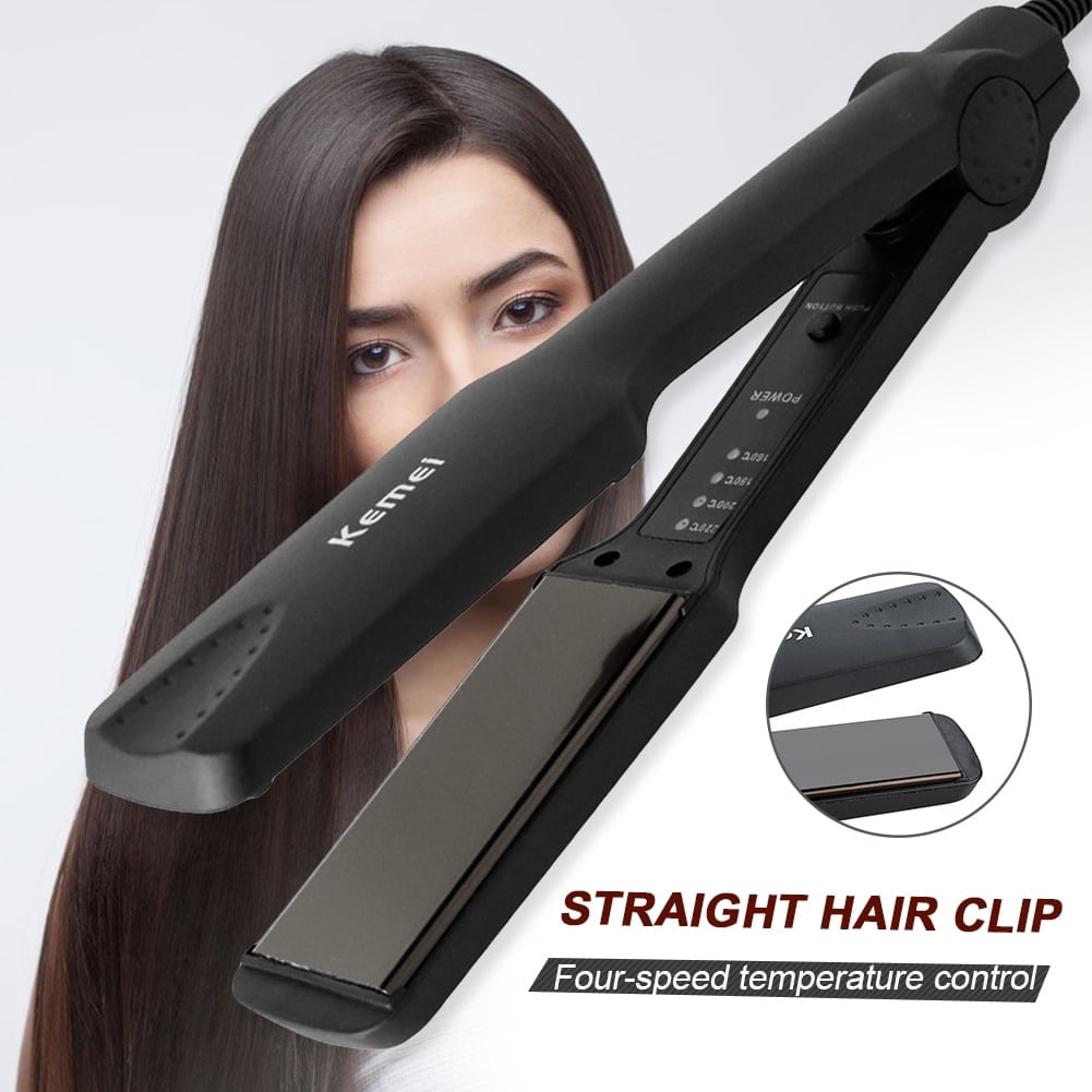 Kemei Black Hair Straightener Kemei Professional Flat Iron Straightener Negative Ion Hair  main image 4