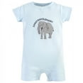 thumbnail image 3 of Touched by Nature Baby Organic Cotton Rompers 2pk, Endangered Elephant, 0-3 Months, 3 of 4
