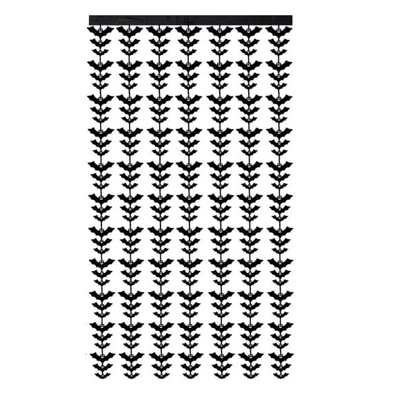 Door Curtain Realistic Looking Bright Color No Odor Self Adhesive Multipurpose Enhance Atmosphere PET Vivid Bat Door Curtain Halloween Party Ornament Party Supplies