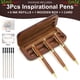 thumbnail image 3 of Juego de bolígrafos Renawe, 3 unidades, caja de regalo de madera, citas positivas, 3 of 7