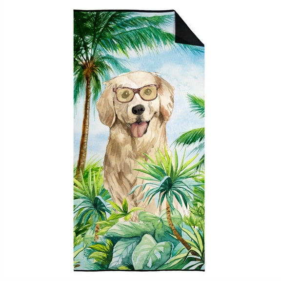 Carolines Treasures CK3014TWL3060 Golden Retriever Premium Beach Towel 30W X 60H multicolor