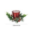 thumbnail image 4 of Exquisitos portavelas de Navidad artesanía corona de cristal de Navidad corona Wdftyju de Adviento de Navidad candelabro adorno para mesa de comedor, 4 of 4