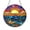 Stained Glass 5.9 Inch, variant on Fantasy Ocean Sunset Stained Glass Window Decor – Handmade Coastal Hanging Art
