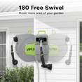thumbnail image 6 of Vipuse Retractable Garden Hose Reel,1/2 inch x 100 ft Wall Mounted Garden Hose Reel with 10 Pattern Nozzle,Slow Return System,180° Swivel Bracket, 6 of 8