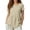 Khaki*, variant on RUTAYY Women's T-Shirts Loose Solid Color Crew Neck Short Sleeve Pleated Tees Comfortable Breathable Chic Holiday Tops