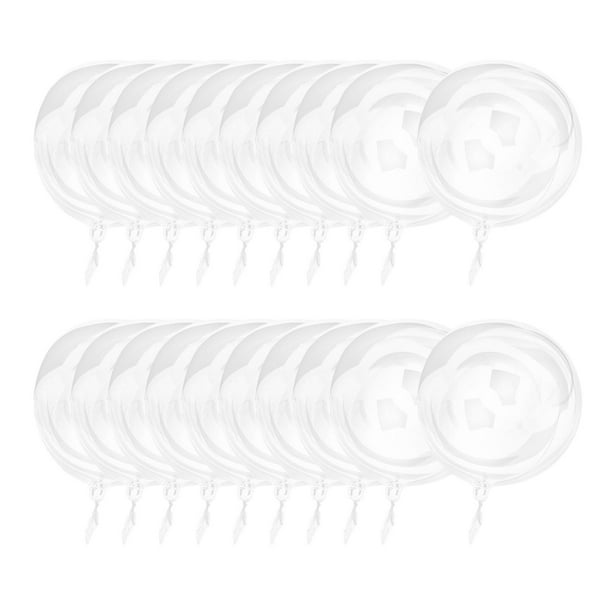 20 Piezas Globos Bobo Transparentes de Helio Rellenables Grandes para Celebración en la Piscina L 12 pulgadas Perfecl