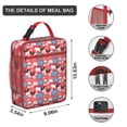 thumbnail image 3 of Elephant Insulated Lunch Box Women Reusable Lunch Bag with Front Pocket Cooler Tote Bag Work Camping, 3 of 6