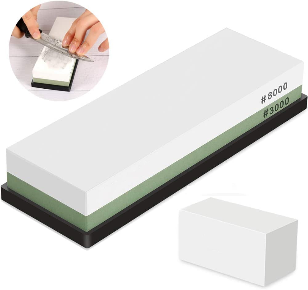 Whetstone Set, BUSATIA 3000 8000 Sharpening Stones, Professional 2in1 Double Sided Waterstone