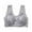 Grey, variant on Wdgfv Lace Bras for Women Front Close Fully Covered Cushioned Straps Wire Free Comfort Bra 5XL