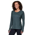 thumbnail image 3 of RBX Active Women's Ultra Soft Long Sleeve Lightweight Yoga Running Tee, 3 of 5