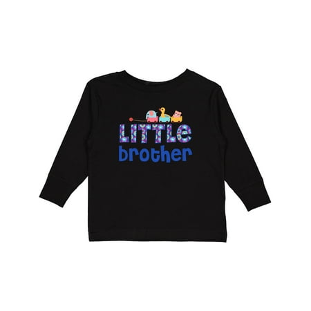

Inktastic Blue Toy Train Little Brother Gifts Gift Toddler Boy Girl Long Sleeve T-Shirt