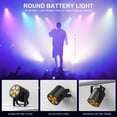 thumbnail image 4 of LED Stage Lights,Rechargeable RGBWA+UV DJ Par Lights, 6x10W UpLights W/ DMX/Remote Control for Parties Wedding Events Concert,6Pcs, 4 of 7