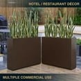 thumbnail image 5 of Metal Planter for Outdoor Plants 38Lx10Wx30H inches Tall Divider Planter Box 48.8lbs Espresso, 5 of 6