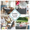 thumbnail image 4 of JIUZHEN Square Tablecloth - Waterproof and Spillproof Dining Room Washable Polyester Table Cloth for Dining Room, 30 x 30 Inch, Grey, 4 of 7