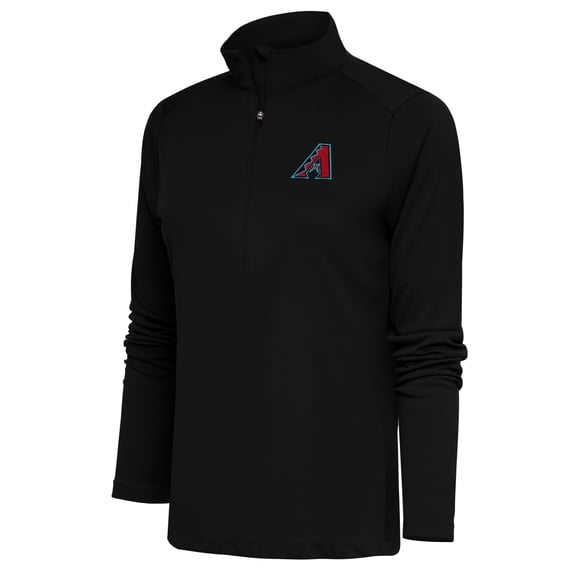 Women's Antigua  Black Arizona Diamondbacks  Tribute Half-Zip Pullover Top