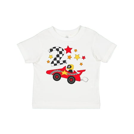 

Inktastic Happy 2nd Birthday Red Racing Car Gift Toddler Boy or Toddler Girl T-Shirt
