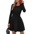 thumbnail image 3 of Vestido PRETTYGARDEN 2025 Otoño Manga Larga Mini Negro Talla L, 3 of 8