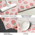 thumbnail image 6 of Strawberry Kitchen Mats Set 2 Piece Pink Strawberry Printed Decorative Rugs for Kitchen Low-Profile Strawberry Floormat Set of 2 Modern Heavy, 6 of 6