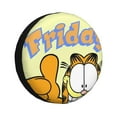 thumbnail image 1 of Housse de Pneu de Rechange Mignonne Dessin Animé Garfield Protecteurs de Roues pour Remorque Rv Suv Camion Campeur Diamètre 16 Pouces, 1 of 6