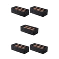 thumbnail image 3 of ZheElen Home Organizer Ladder Layered Detachable Partition Wide Application Strong Practicality Plastic Storage Box Durable Black Rectangular 5Set, 3 of 6