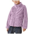 thumbnail image 4 of Zshosam Jacket Kids Baby Boy Fleece Jacket Girl Winer Clothes Coat Toddler Boy'S Clothing Sweater Size 7T 8T,(Purple 7-8 Years), 4 of 9