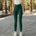 thumbnail image 2 of High Waist Ribbed Texture Seamless Leggings - Large, Olive Green, 2 of 3