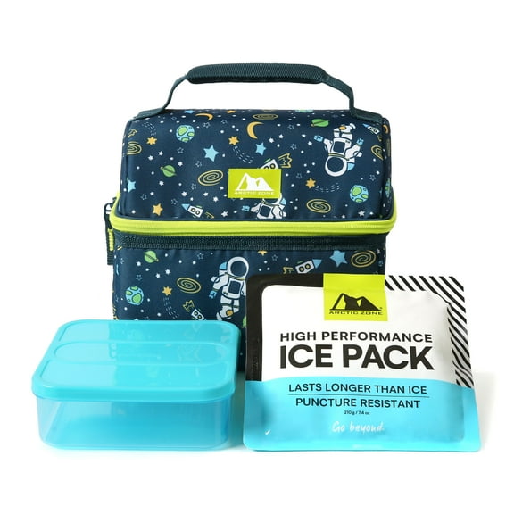 Arctic Zone Lunch Bucket Combo with Ice Pack and Sandwich Container - Space Odyssey