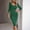 Green, variant on Oplxuo Women's Scoop Neck Bodycon Sweater Dress Long Sleeve Elegant Fall Knitted Pullover Midi Pencil Dresses