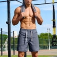 thumbnail image 5 of Besolor Mens Workout Shorts Lightweight Breathable Quick Dry Summer Athletic Running Elastic Waist Drawstring Shorts with Zipper Pockets(Large,Gray), 5 of 5