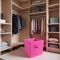 Collapsible Fabric Storage Cube Bin, Organizer Basket with Handle for ...