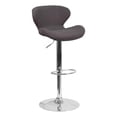 thumbnail image 1 of Bowery Hill 33'' Contemporary Fabric Adjustable Bar Stool in Charcoal, 1 of 9