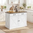 thumbnail image 2 of HOMCOM Kitchen Island with Sitting Space, Sideboard Cabinet with 2 Drawers, 2 of 10