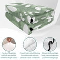 thumbnail image 4 of Quilts Queen Size, Green Leaves Soft Comforter Bedding Set for Bed, Farmhouse Botanical Branch Vintage Boho Leaf Lightweight Quilted Bedspread with Pillow Cover(2 Pieces) for All Season, 90x96 Inch, 4 of 9