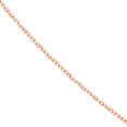 thumbnail image 2 of 14k Rose Gold 1.05mm Silicone Adjustable Sparkle-Cut Open Cable Chain Necklace Lobster Lock Closure Chain Necklace for W, 2 of 2