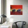 thumbnail image 3 of Nawypu  'Elephants With Red Sky' by Beverly Doyle, Canvas Wall Art,, 3 of 4