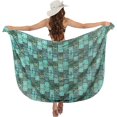 thumbnail image 5 of HAPPY BAY Women's Summer Pareos Beach Long Swim Cover ups Beachwear Sarong Bikinis Vacation Swimwear Wraps Coverups for Women One Size Multi, Geometric Collage, 5 of 5