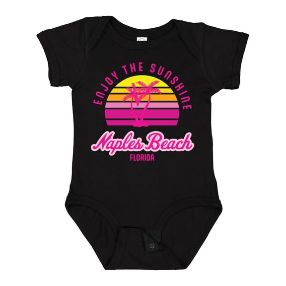 Inktastic Summer Enjoy the Sunshine Naples Beach Florida in Pink Boys or Girls Baby Bodysuit