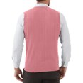 thumbnail image 6 of Huankd Men's Solid Sweater Vest Sleeveless Knit V Neck Spring Winter Casual Pullover Top Pink 3XL, 6 of 6