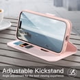 thumbnail image 4 of JETech Wallet Case for iPhone 15 6.1-Inch, Shockproof PU Leather Magnetic Flip Cover with Card Holder, Stand Feature and Full Camera Protection (Pink), 4 of 6