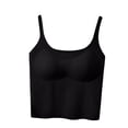 thumbnail image 5 of Gfyviroh Cami Tops for Women Casual Solid Color Ribbed Loungewear Tops Slim Sleeveless Undershirts with Chest Pad, 5 of 8