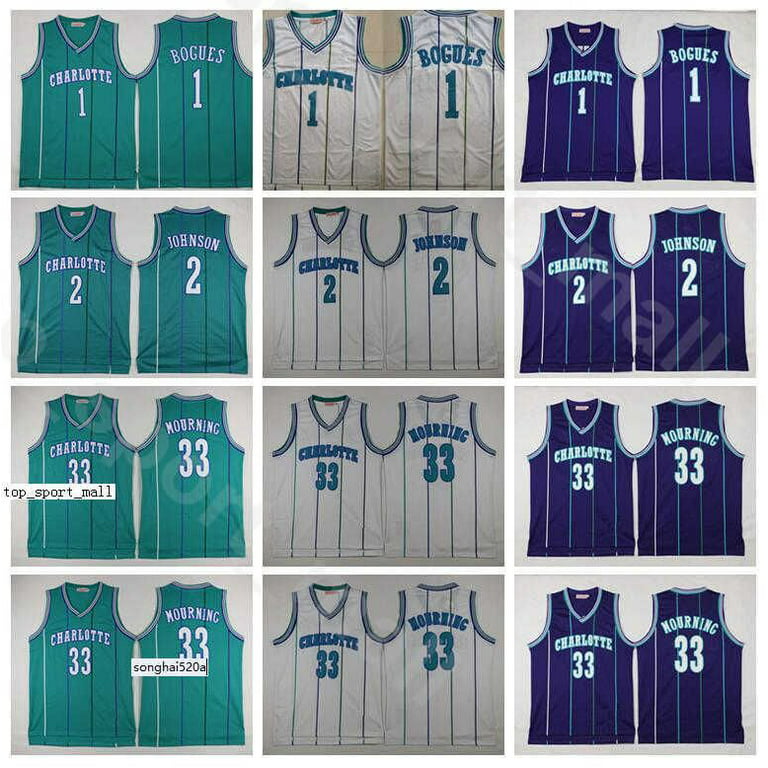 Vintage 90s Charlotte Hornets Alonzo Mourning jersey, Men's
