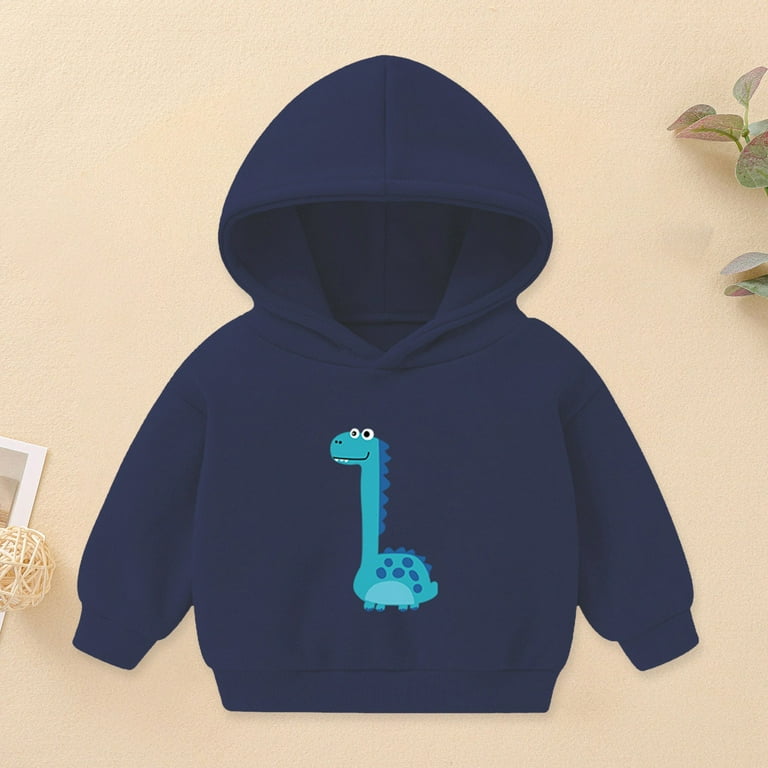 VMESZQFG Hoodie Sweatshirts for Boys Hoodies with Ears on Them Childrens Fall And Winter Long Sleeve Hooded Sweatshirt Sweatshirt Long Neck Dinosaur Boys Sleeveless Zipper Hoodie Blue Walmart