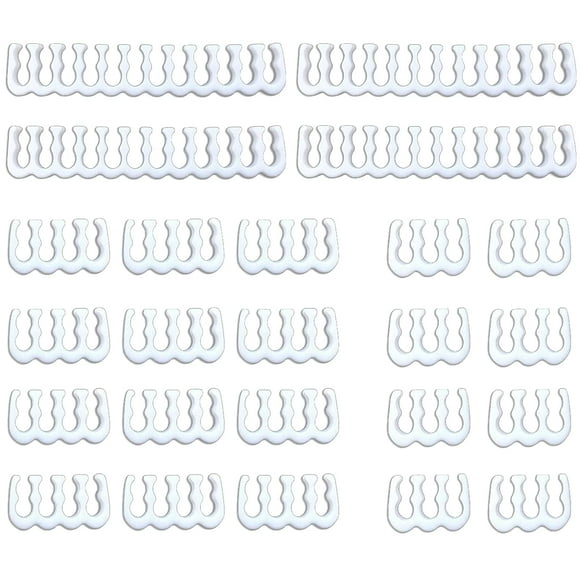 upHere 24 Pieces Set = 24-pin x 4, 8-pin x 12, 6-pin x 8 for 3 mm up to 3.4 mm/0.13inch- White(3.4 mm/0.13inch)-CM511