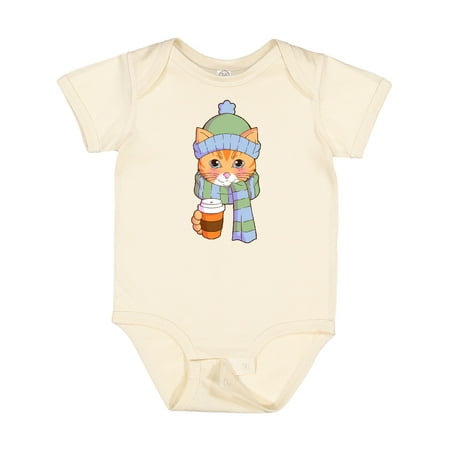 

Inktastic Cute Orange Tabby Cat in Scarf and Hat Gift Baby Boy or Baby Girl Bodysuit