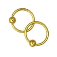 thumbnail image 4 of 2 Piezas De De Cautivas Aro De Bola Ceja Pezón Nariz Pendientes dorado Zulema anillo de cuentas cautivo 16g, 4 of 4