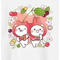 thumbnail image 2 of Mimi & Neko Flowers & Fruits Crew Neck Long Sleeve Men's White Sweatshirt-Large, 2 of 2