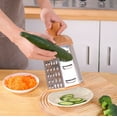 thumbnail image 4 of Stainless Steel Vegetable Grater with 6 Sides - Multi-Functional Kitchen Slicer for Cheese, Veggies & Fruits, 4 of 7