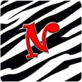 thumbnail image 1 of Carolines Treasures CJ1024-NFC Monogram - Zebra Red Foam Coasters- Initial Letter N - Set 4- 3.5 x 3.5 In., 1 of 1